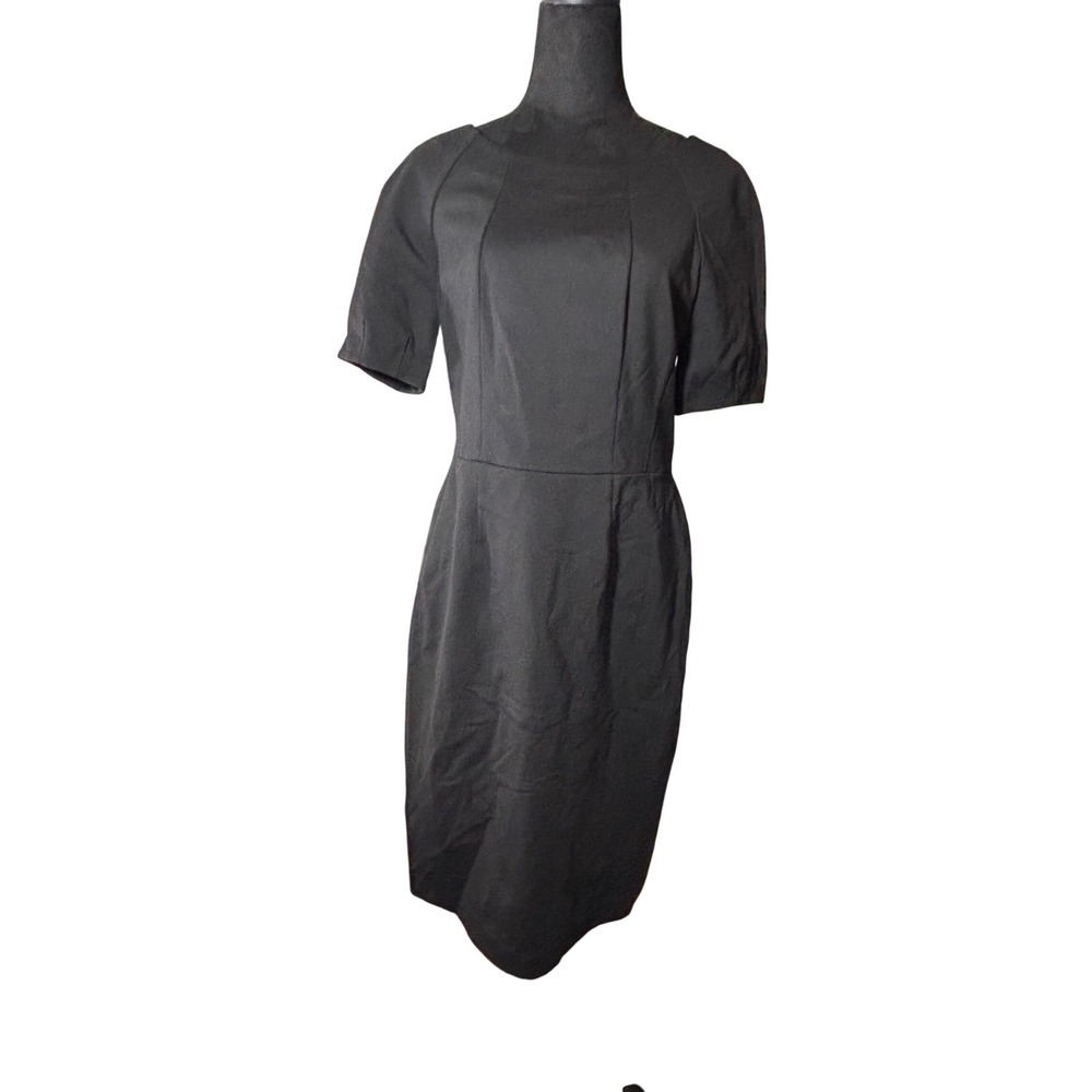 Brooks Brothers Black Career Dress Short Sleeve Fitted Sheath‎ Sz 10